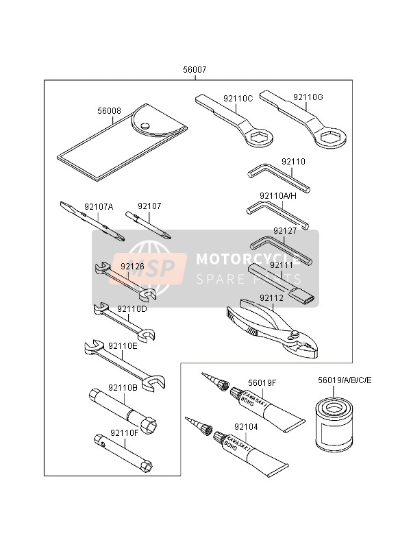 560071418, TOOL-KIT, Kawasaki, 0