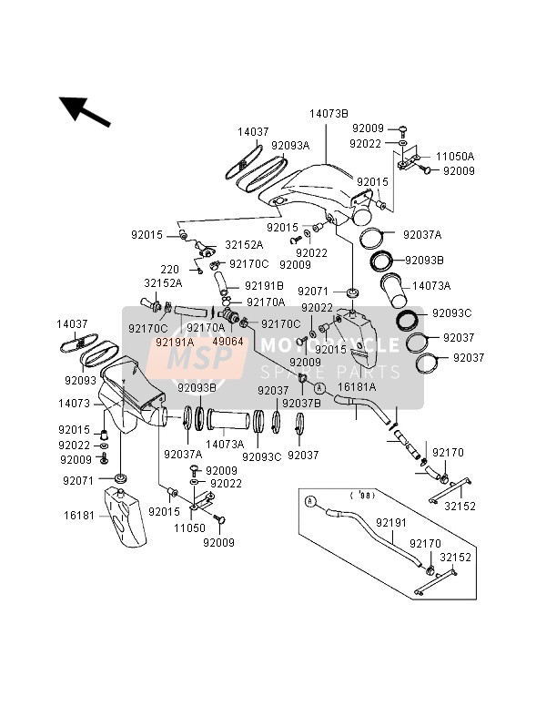 921701909, Clamp, Kawasaki, 2