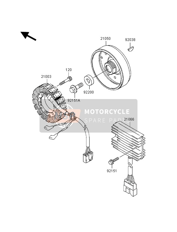 Kawasaki NINJA ZX-9R 1998 Generatore per un 1998 Kawasaki NINJA ZX-9R