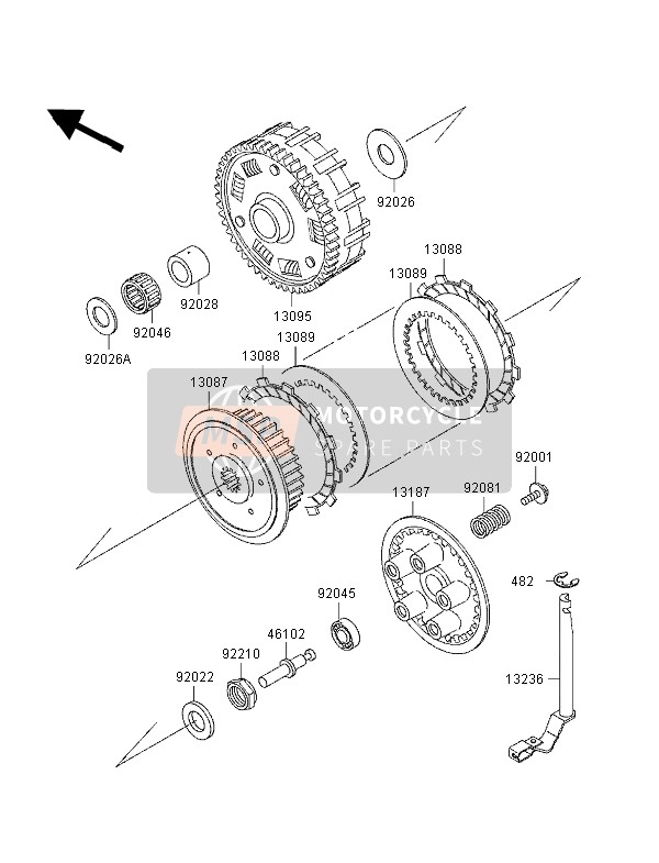 Kawasaki VN800 1998 Clutch for a 1998 Kawasaki VN800