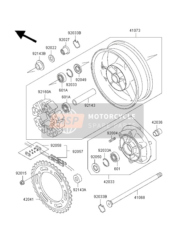 921601911, Damper,Shock,Rr Hub, Kawasaki, 3