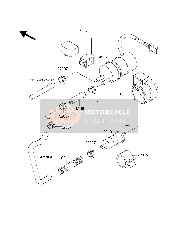 Kawasaki ZZ-R600 1998 Fuel Pump for a 1998 Kawasaki ZZ-R600