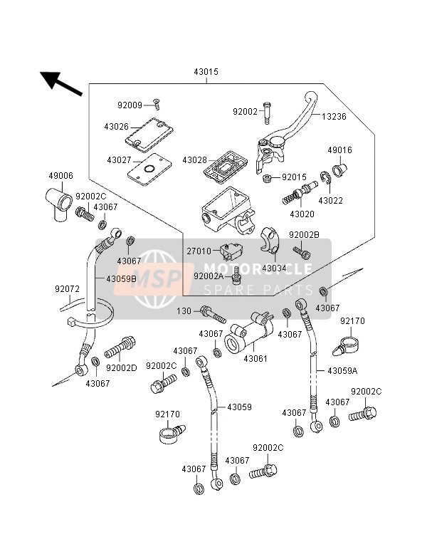 Kawasaki ZZ-R600 1998 Front Master Cylinder for a 1998 Kawasaki ZZ-R600