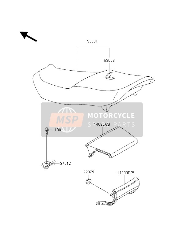 Kawasaki ZZ-R600 1998 Seat for a 1998 Kawasaki ZZ-R600