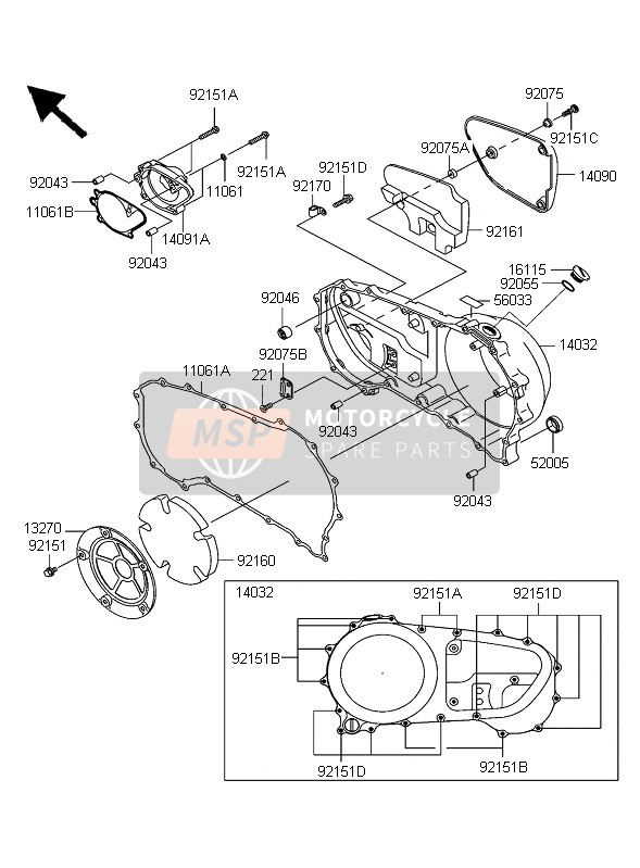 Cache moteur droit