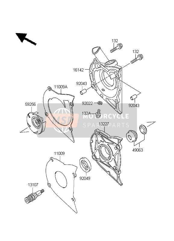 Kawasaki EN500 1999 Water Pump for a 1999 Kawasaki EN500