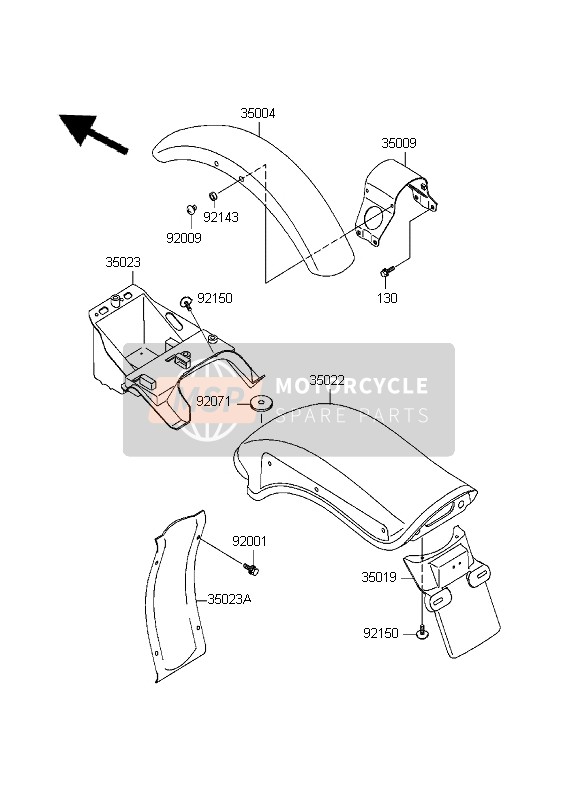 350091106B1, Brace,Front Fender,F.Red, Kawasaki, 0