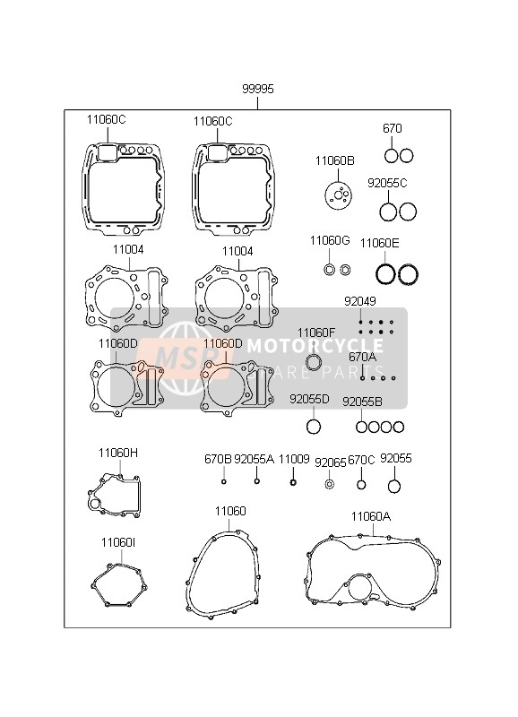 Kawasaki VN800 1999 Gasket Kit for a 1999 Kawasaki VN800