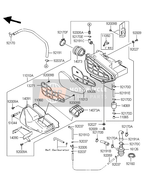 110101719, FILTER-ASSY-AIR, Kawasaki, 1