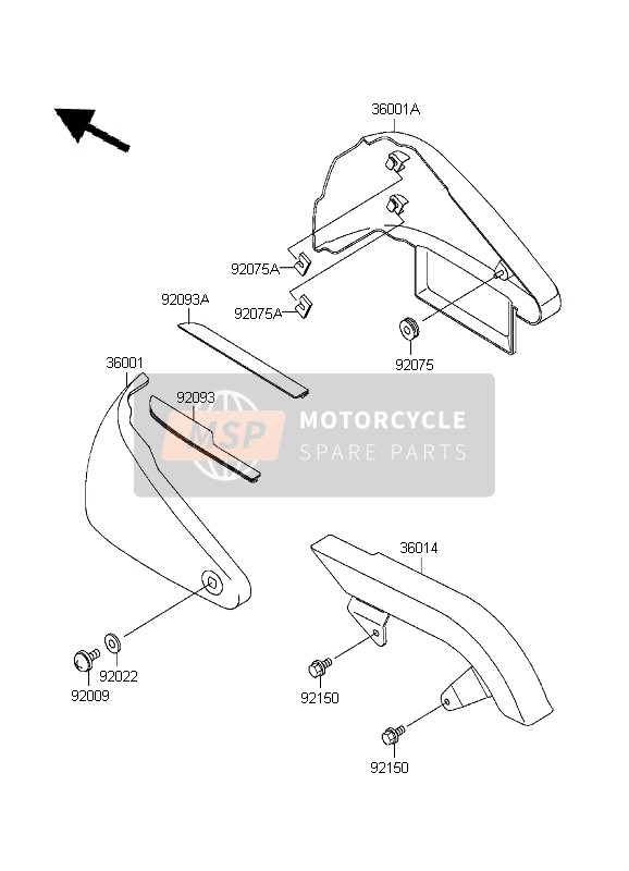 Kawasaki VN800 CLASSIC 1999 Side Covers & Chain Cover for a 1999 Kawasaki VN800 CLASSIC