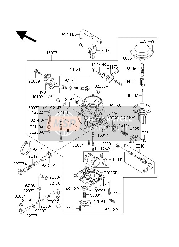 132801147, Holder, Needle Jet, Kawasaki, 0