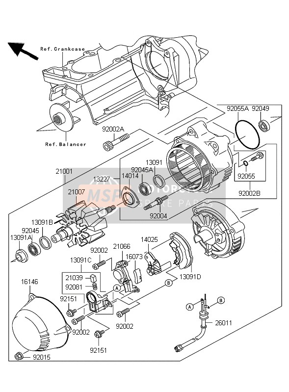 Kawasaki ZRX1200R 2004 Generator for a 2004 Kawasaki ZRX1200R