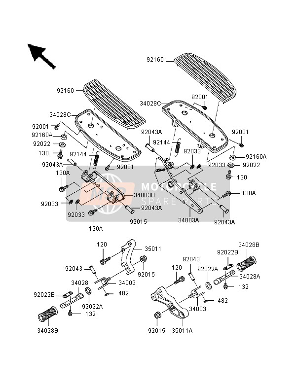 340031481, HOLDER-STEP,Fr,Lh, Kawasaki, 0