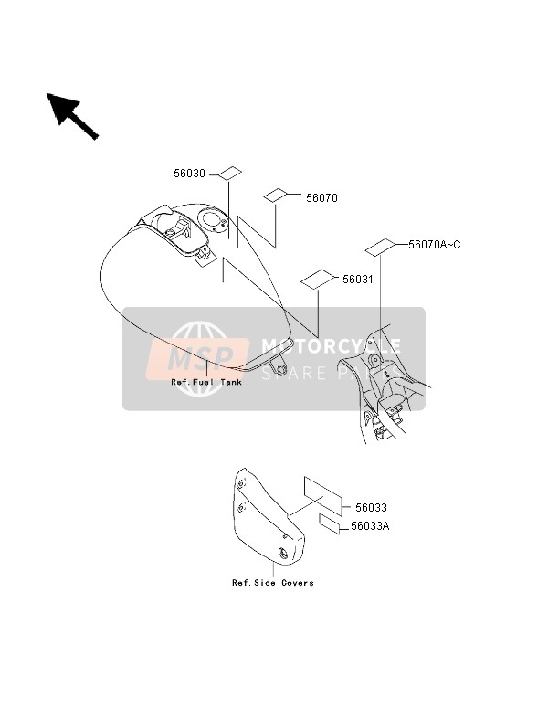 560701200, LABEL-WARNING,Down Sensor, Kawasaki, 0