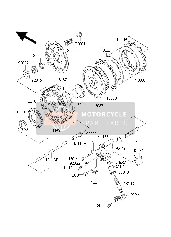 Kawasaki W650 1999 KUPPLUNG für ein 1999 Kawasaki W650