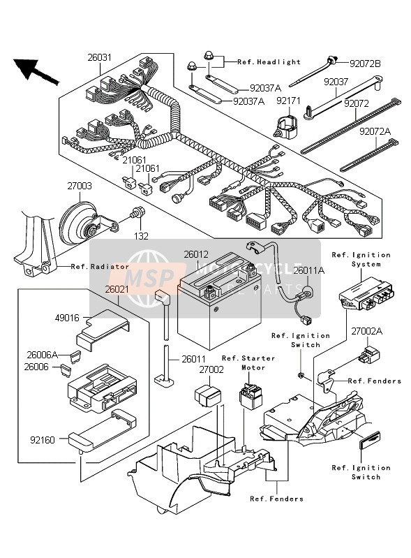 Kawasaki ZRX1200R 2004 Chassis Electrical Equipment for a 2004 Kawasaki ZRX1200R