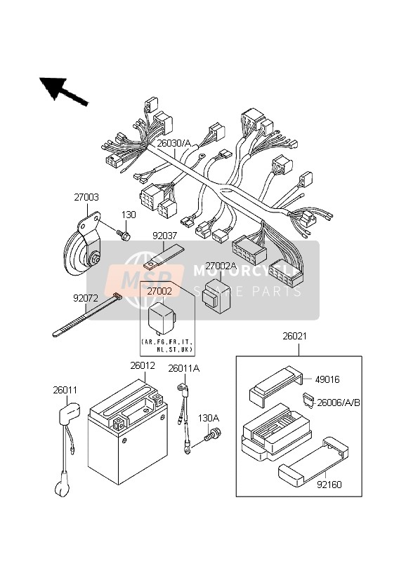 Kawasaki ZR-7 1999 Chassis Electrical Equipment for a 1999 Kawasaki ZR-7