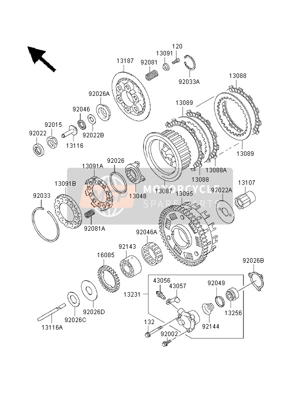 Kawasaki ZRX1100 1999 Clutch for a 1999 Kawasaki ZRX1100