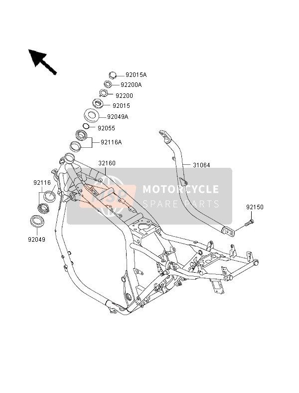 Kawasaki ZRX1100 1999 RAHMEN für ein 1999 Kawasaki ZRX1100