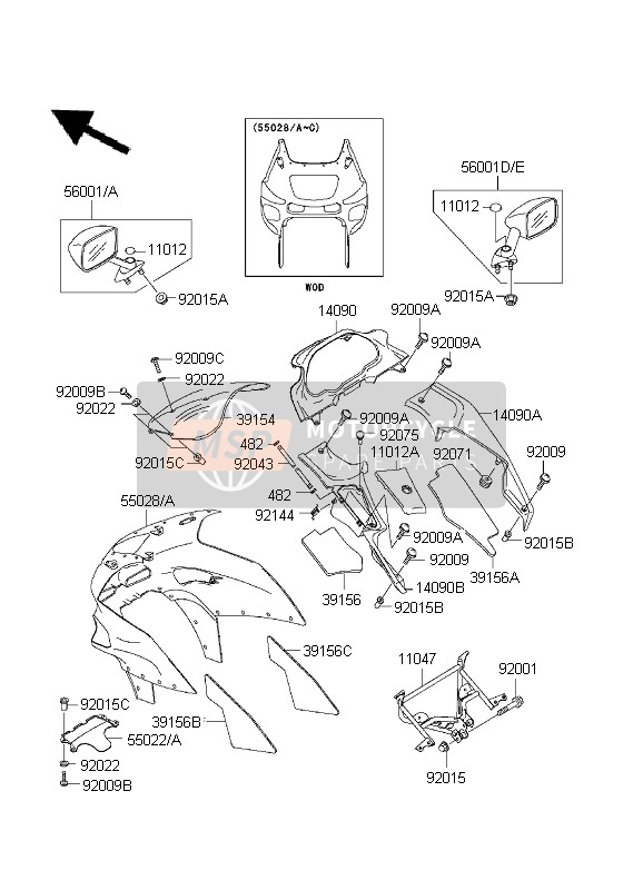 550281369C4, Cowling, Upp, M.Graysto, Kawasaki, 0