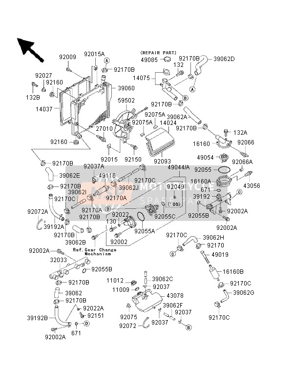 490441083, PUMP-WATER, Kawasaki, 1