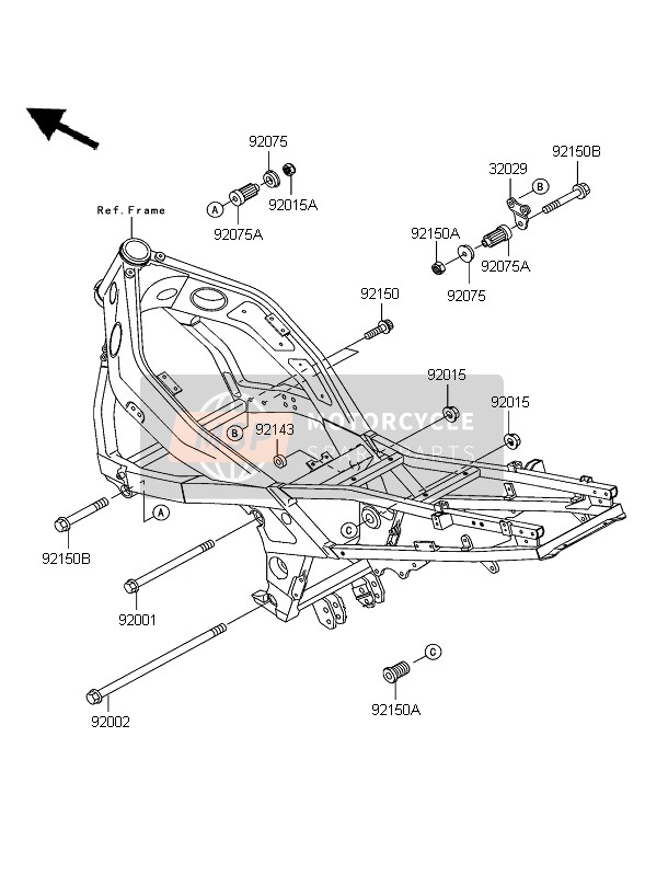 Kawasaki ZZR600 2004 Engine Mount for a 2004 Kawasaki ZZR600