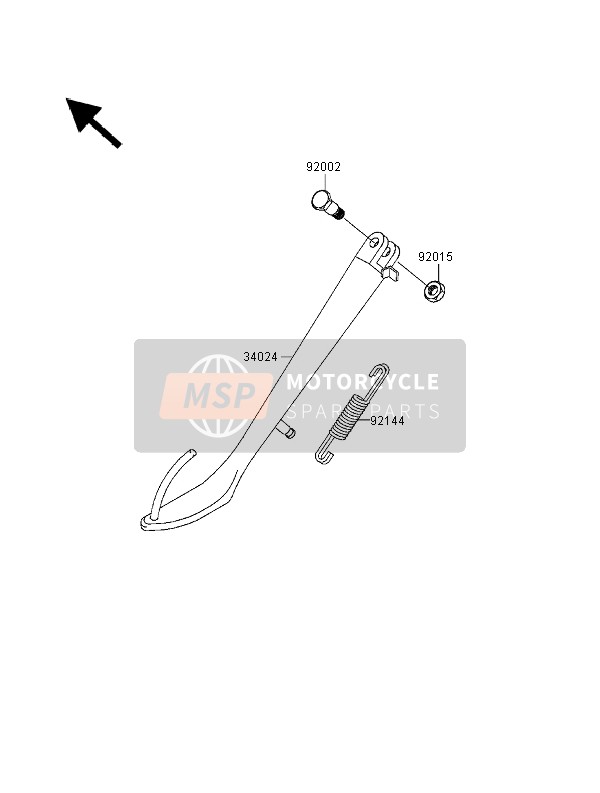 Kawasaki EN500 2000 Stand for a 2000 Kawasaki EN500