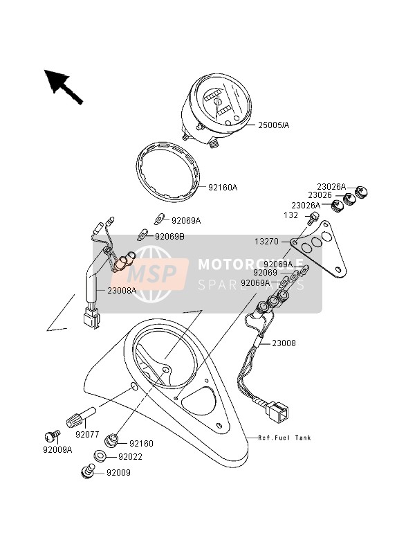 Kawasaki EN500 2000 Mètre pour un 2000 Kawasaki EN500