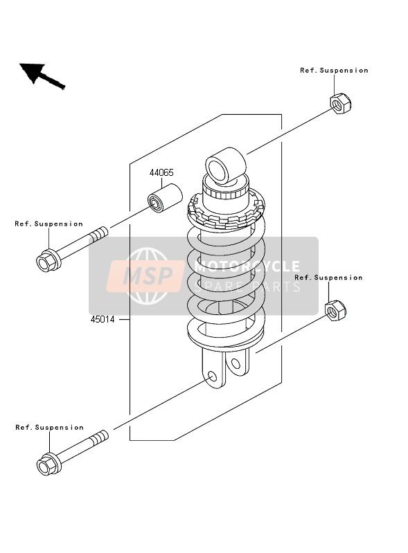 Kawasaki ZZR600 2004 Shock Absorber for a 2004 Kawasaki ZZR600