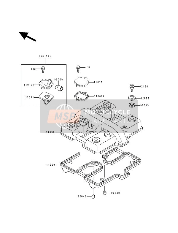 920551225, RING-O,Head Cover Bolt, Kawasaki, 2