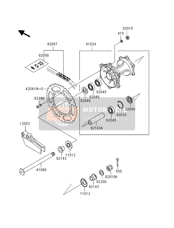 920151432, Nut,8mm, Kawasaki, 1