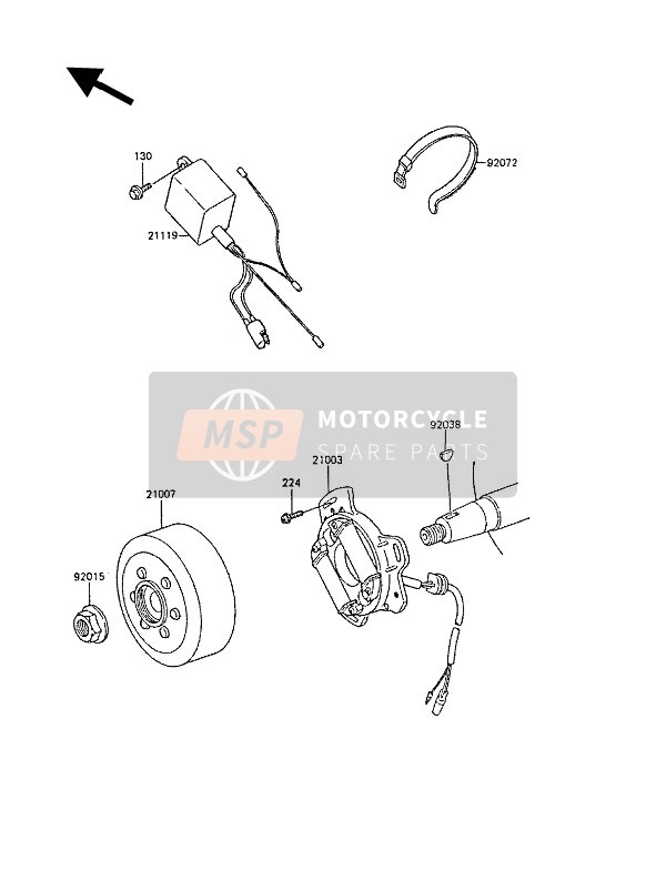 224AA0514, SCREW-PAN-WP-CROS, Kawasaki, 1