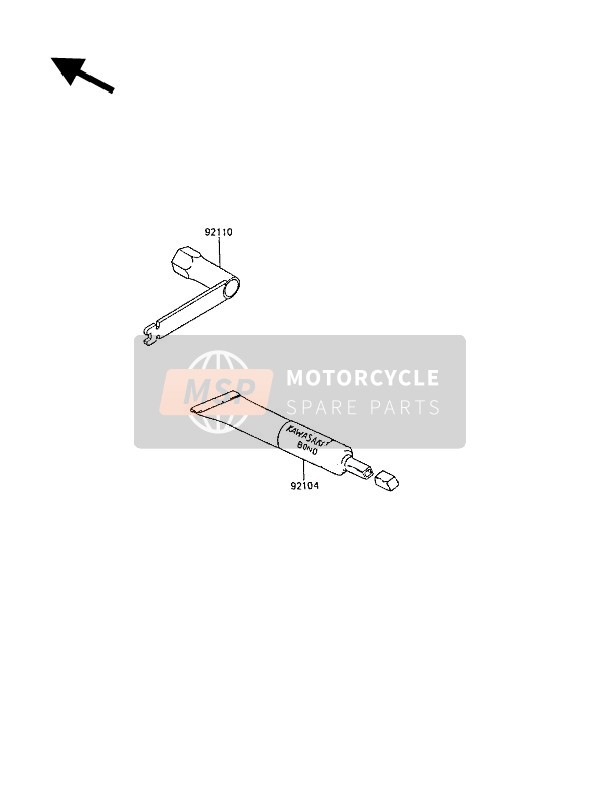 921101119, TOOL-WRENCH,Box,21mm&Spoke, Kawasaki, 0