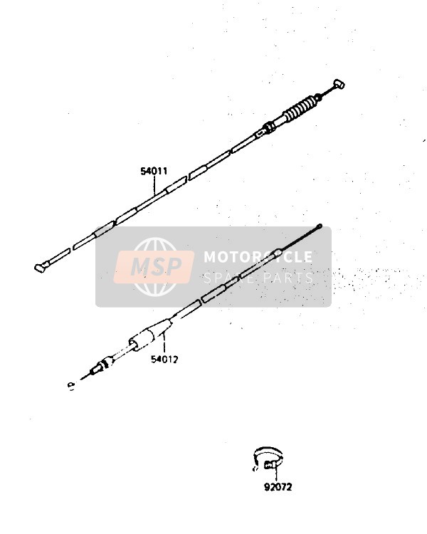 Kawasaki KX80 1985 Cable para un 1985 Kawasaki KX80