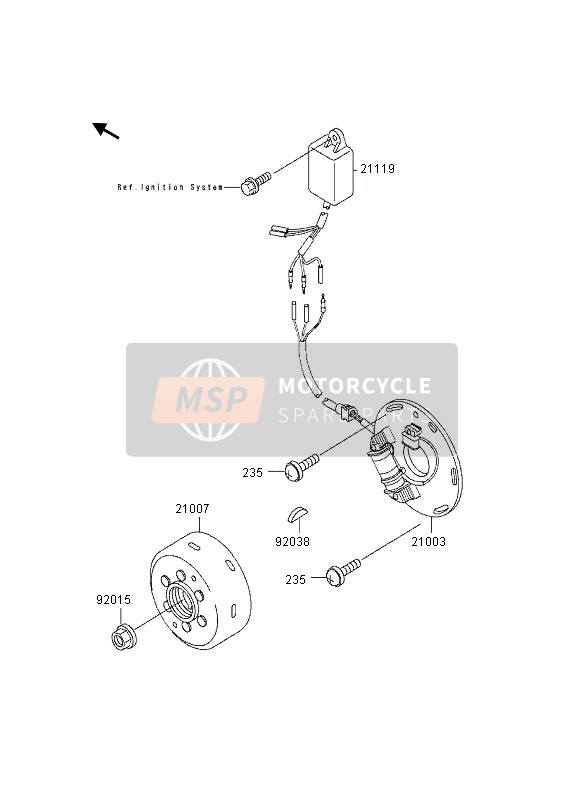 Kawasaki KX500 1997 Générateur pour un 1997 Kawasaki KX500