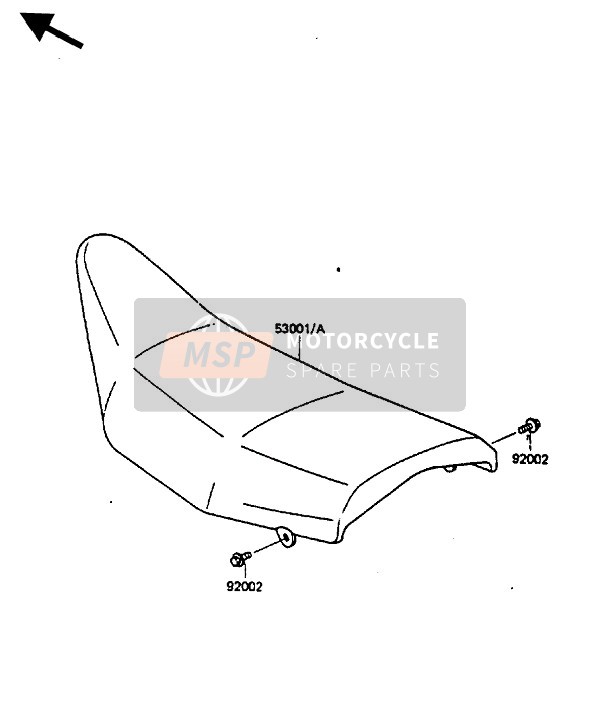 Kawasaki KX500 1985 Seat for a 1985 Kawasaki KX500