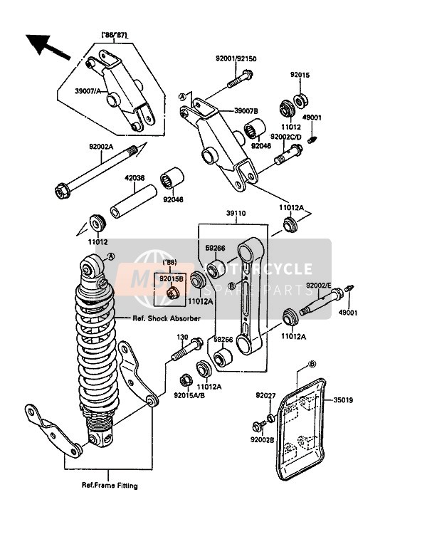 921501505, Bolt,Flanged,6X14, Kawasaki, 4