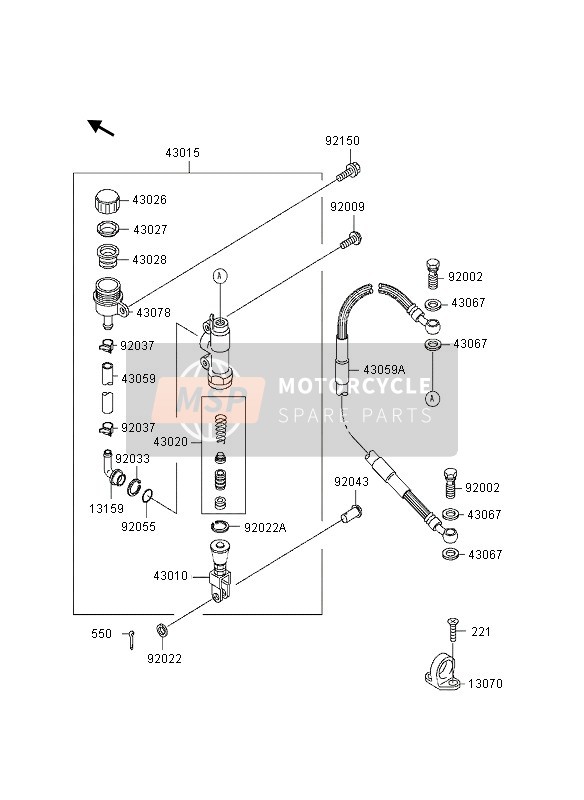 430101068, ROD-ASSY-BRAKE, Kawasaki, 0