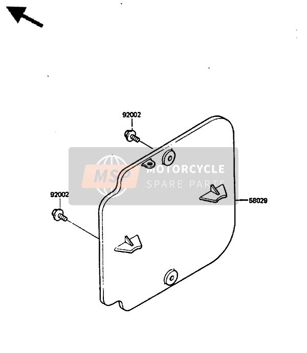 5802950186W, Plaque Numero KX125 F, Kawasaki, 0