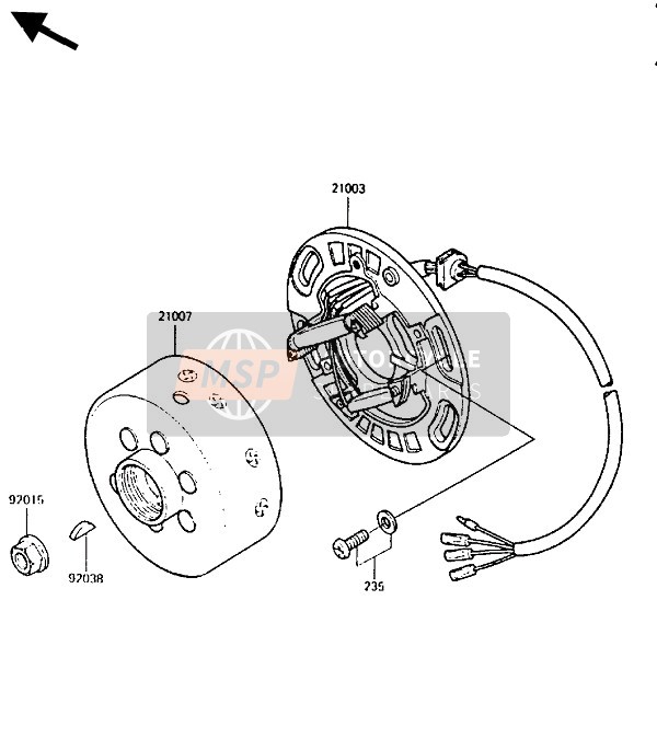 Kawasaki KX500 1986 Generator for a 1986 Kawasaki KX500