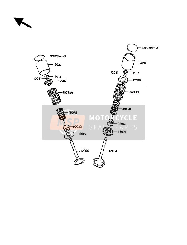 Kawasaki KLR600 1988 Valves for a 1988 Kawasaki KLR600