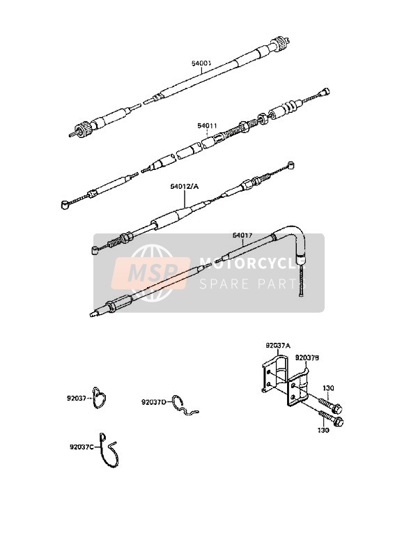 Kawasaki KLR600 1988 Cables for a 1988 Kawasaki KLR600