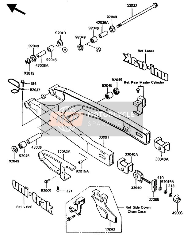 320851256, Stopper,Chain Adjuster, Kawasaki, 0