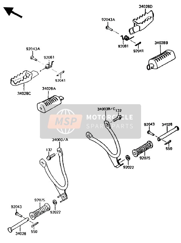 340031264CC, HOLDER-STEP,Rr,Rh,L.Green, Kawasaki, 0