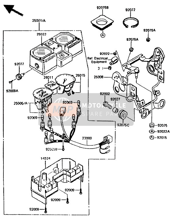 250011720, METER-ASSY, Kph, Kawasaki, 0