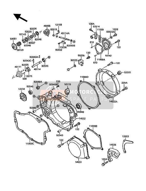 110091954, Gasket,Clutch Cover,In, Kawasaki, 2