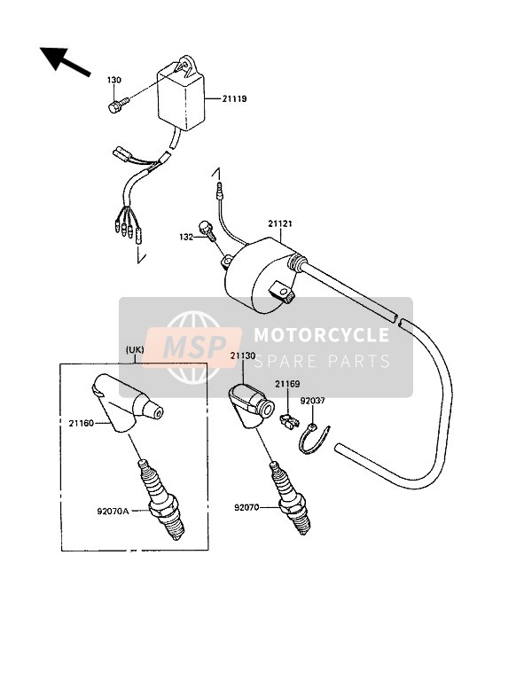 Kawasaki KX500 1988 Ignition System for a 1988 Kawasaki KX500