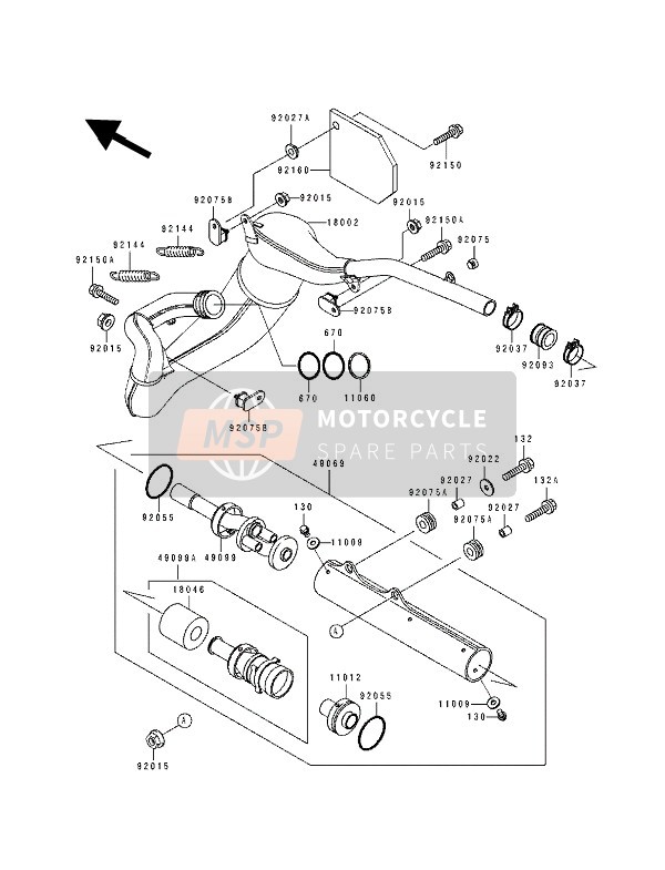 110091995, Gasket,Exhaust Pipe, Kawasaki, 2