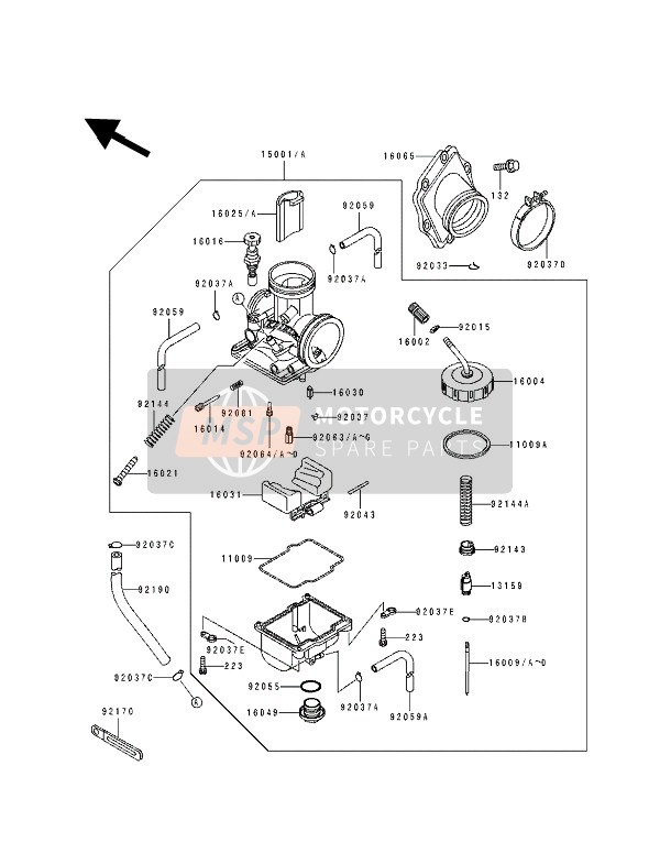 160651181, HOLDER-CARBURETOR, Kawasaki, 0