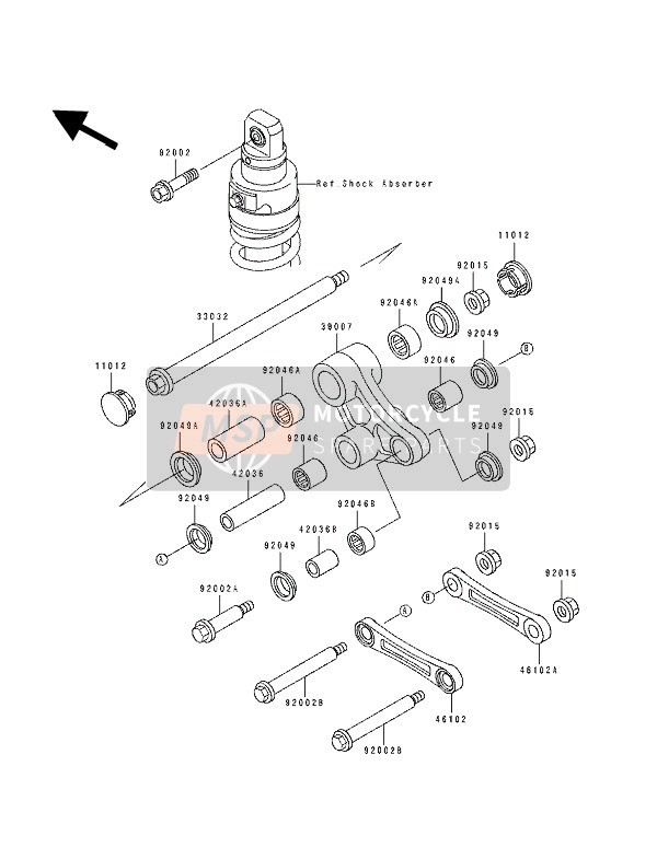 920021869, Bolt,Flanged,14X64, Kawasaki, 0